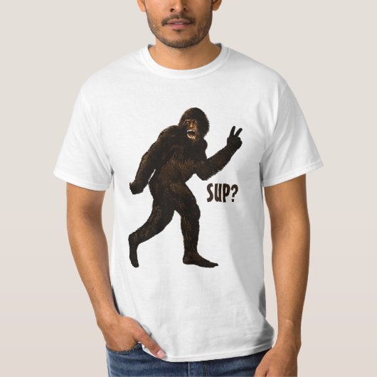 Bigfoot Peace Sup? T-shirt (Voorkant)