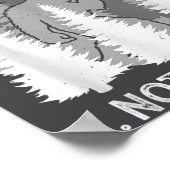 Bigfoot People Not A Big Fan Funny Sasquatch Intro Poster (Hoek)