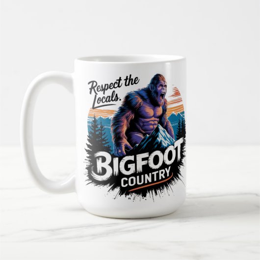 Bigfoot, perfect voor Sasquatch-liefhebbers Koffiemok (Links)