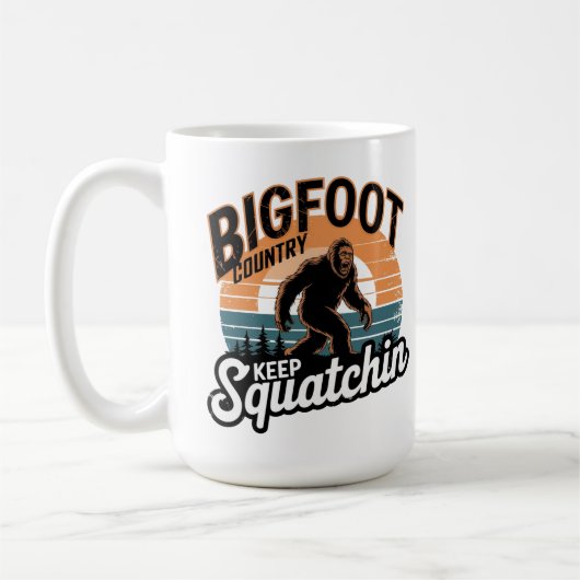 Bigfoot, perfect voor Sasquatch-liefhebbers Koffiemok (Links)