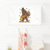 Bigfoot Pilgrim Turkey Pumpkin Thanksgiving Day Bo Spandoek (Insitu)