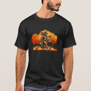 Bigfoot Pilgrim Turkije Pompoen herfst verlaat her T-shirt