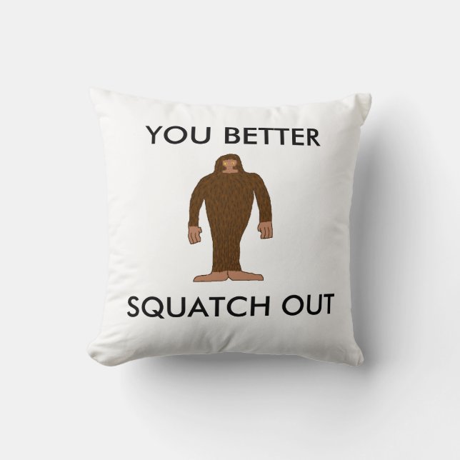 Bigfoot Pillow Kussen (Voorkant)