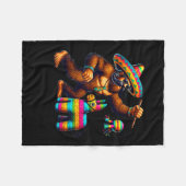 Bigfoot Piñata Cinco De Mayo Mexicaanse Sasquatch Fleece Deken (Voorkant (Horizontaal))