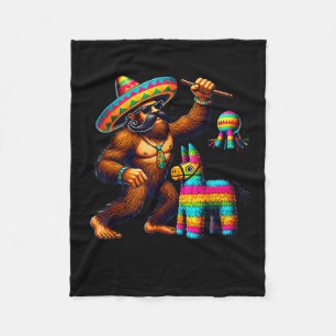 Bigfoot Piñata Cinco De Mayo Mexicaanse Sasquatch  Fleece Deken