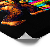 Bigfoot Piñata Cinco De Mayo Mexicaanse Sasquatch Poster (Hoek)