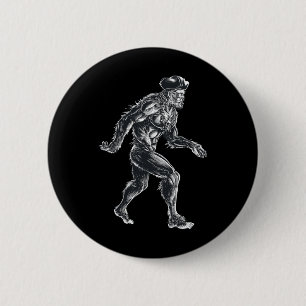 Bigfoot Pirate - Sasquatch Big Foot - Spooky for H Ronde Button 5,7 Cm
