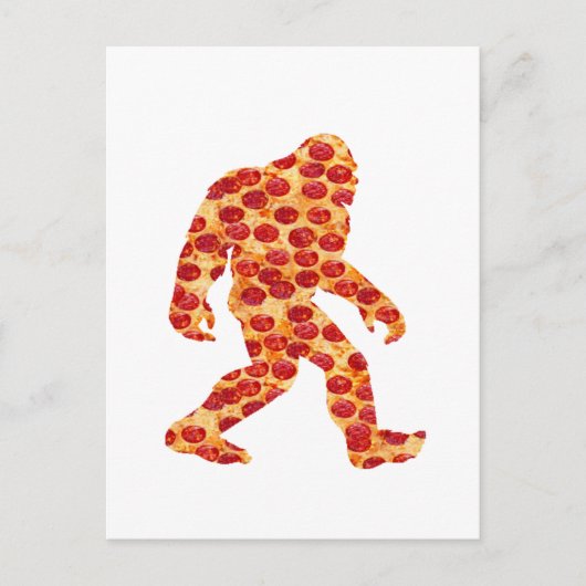 Bigfoot Pizza Briefkaart (Voorkant)