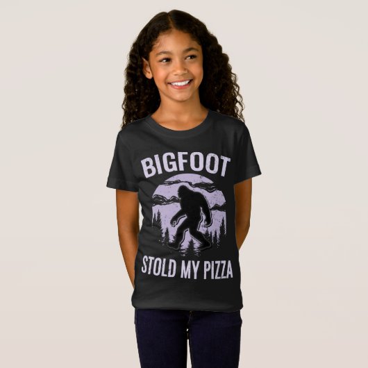 Bigfoot Pizza Forest Park Sasquatch Believe Camper T-shirt (Voorkant volledig)