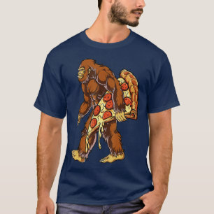 Bigfoot Pizza Funny Mannen Women Food Lovers Peppe T-shirt