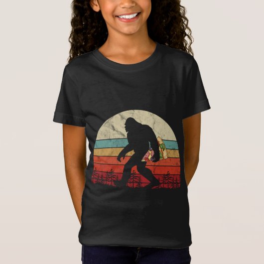 Bigfoot Pizza Lovers Grappig Eten Sasquatch Mannen T-shirt (Voorkant)