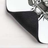 Bigfoot Player Playing Hockey Funny Sasquatch Ice  Muismat (Hoek)