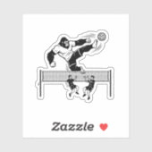 Bigfoot playing Sepak Takraw Sticker (Vel)