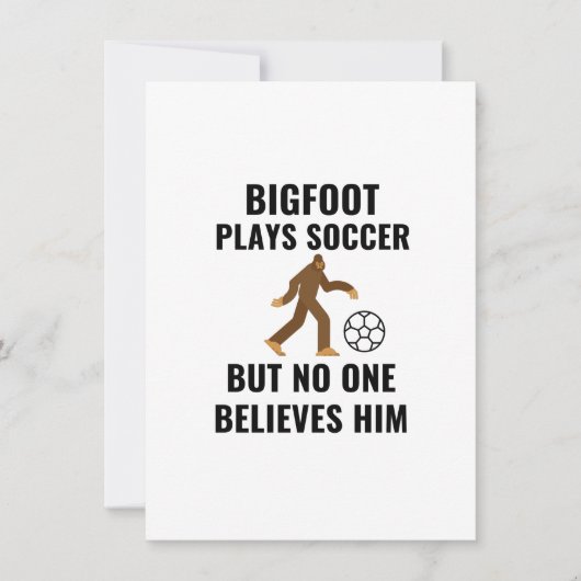 BIGFOOT PLAYS SOCCER KAART (Voorkant)