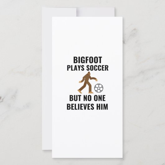 BIGFOOT PLAYS SOCCER KAART (Voorkant)