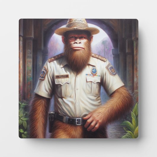 Bigfoot-politieagent Fotoplaat (Voorkant)