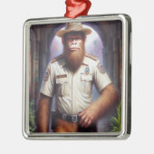 Bigfoot Politieman Metalen Ornament (Links)