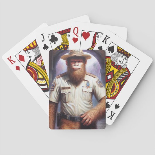 Bigfoot Politieman Pokerkaarten (Achterkant)