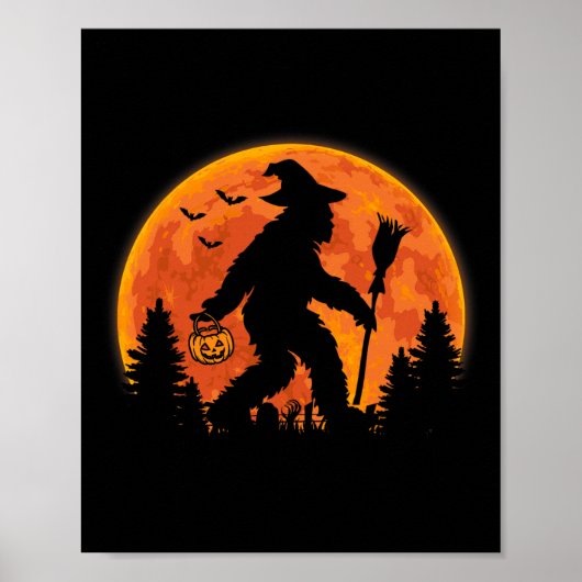 Bigfoot Pompoen Halloween Kostuum Sasquatch Mannen Poster (Voorkant)