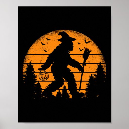 Bigfoot Pompoen Halloween Kostuum Sasquatch Mannen Poster (Voorkant)