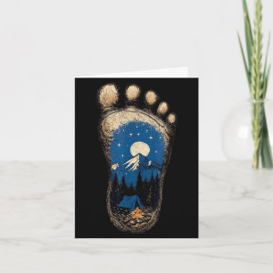 Bigfoot-pootafdruk kamperen berg sasquatch kaart