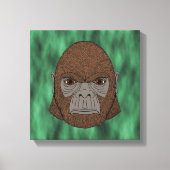 Bigfoot portret 1 (ape-achtig) canvas afdruk (Voorkant)