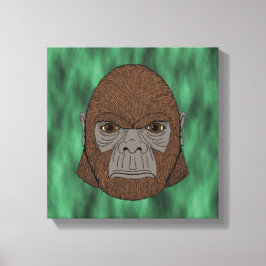 Bigfoot portret 1 (ape-achtig) canvas afdruk