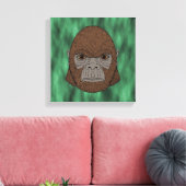 Bigfoot portret 1 (ape-achtig) canvas afdruk (Insitu (Woonkamer))