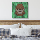 Bigfoot portret 1 (ape-achtig) canvas afdruk (Insitu (Slaapkamer))