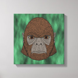 Bigfoot portret 1 (ape-achtig) canvas afdruk