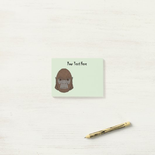 Bigfoot portret 1 (ape-achtig) post-it® notes (Op bureau)