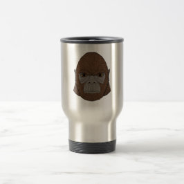 Bigfoot portret 1 (ape-achtig) reisbeker