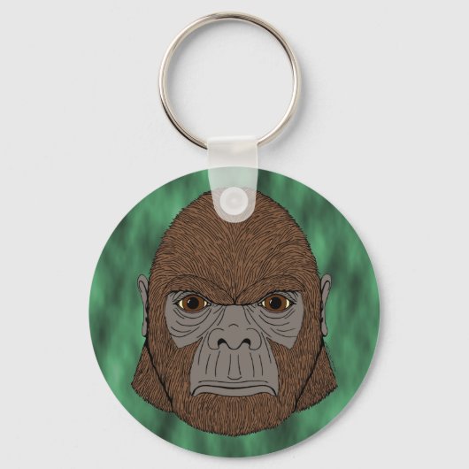 Bigfoot portret 1 (ape-achtig) sleutelhanger (Voorkant)