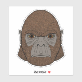 Bigfoot portret 1 (ape-achtig) sticker