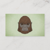 Bigfoot portret 1 (ape-achtig) visitekaartje (Achterkant)