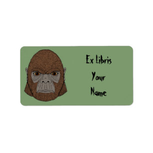 Bigfoot Portret 1 (Ape-like) Bladplaat Etiket
