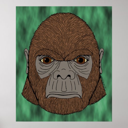Bigfoot Portret 1 (Ape-like) Poster (Voorkant)