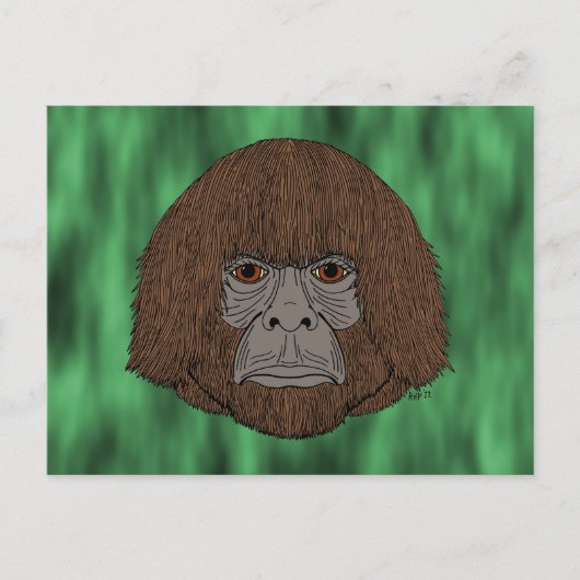 Bigfoot Portret 2 (mens-als-Briefkaart) Briefkaart (Voorkant)