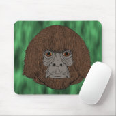 Bigfoot Portret 2 (mens-als-Muismat) Muismat (Met muis)