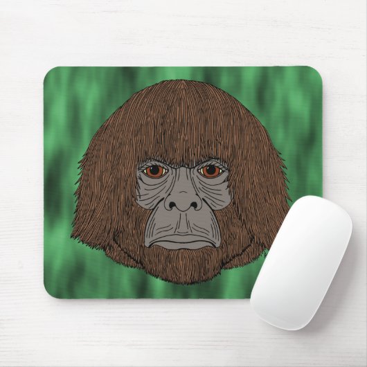 Bigfoot Portret 2 (mens-als-Muismat) Muismat (Met muis)