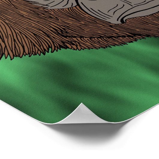 Bigfoot Portret 2 (mens-als-Poster) Poster (Hoek)