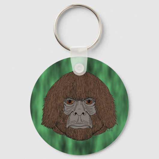 Bigfoot Portret 2 (mens-als-Sleutelhanger) Sleutelhanger (Voorkant)