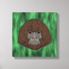 Bigfoot portret 2 (mensachtig) canvas afdruk