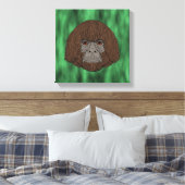 Bigfoot portret 2 (mensachtig) canvas afdruk (Insitu (Slaapkamer))