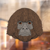 Bigfoot portret 2 (mensachtig) raamsticker (Vel 2)