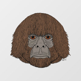 Bigfoot portret 2 (mensachtig) raamsticker