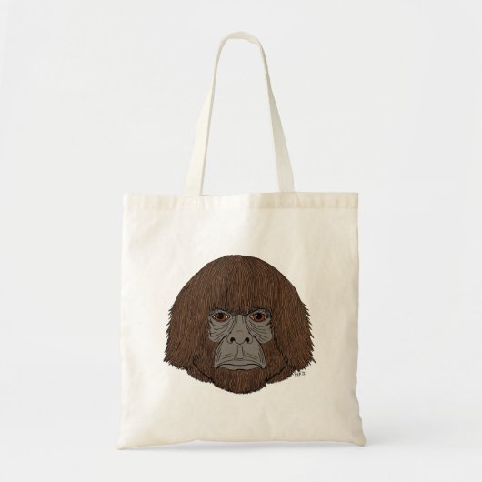 Bigfoot portret 2 (mensachtig) tote bag (Voorkant)