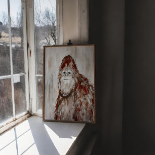 Bigfoot Portret Poster Muurkunst Afdruk