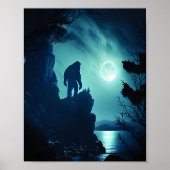 Bigfoot Poster Art Print, Gothic Wall Decor Painti (Voorkant)