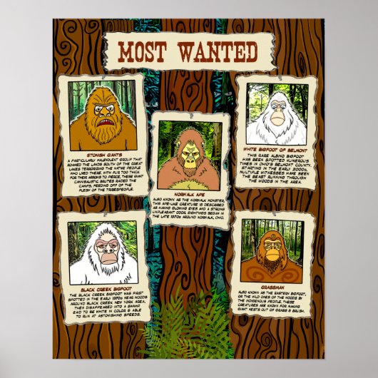 Bigfoot Poster Most Wanted ELE Officiële Merch (Voorkant)